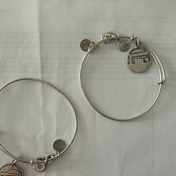 ALEX & ANI Bundle Silver Charm Bangle Bracelet Set w/ 8 Styles and Designs - Picture 6 of 9